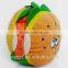 Plush Hamburger-Shaped Dog Toys With Squeakers/Hamburger Soft Cotton Squeaky Pet Dog Toy