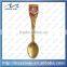 custom 3D die casting zinc alloy enamel gold tea spoon