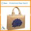 Wholesale Custom printed natural raffia sacks burlap bags shopping tote jute bag