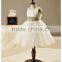 FL1001 Ivory Tulle Crystal Belt Jewel Ball Gowns For Little Girls Ankle Length Lovely Flower Girl Dresses