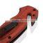 OEM stainless steel black blade folding knife with wood handle