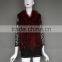 Knitted shawl rabbit fur shawl for ladies poncho with tassel