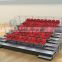 Fabric sport seat lecture hall chair wood tribune seating system retractable indoor bleachers