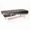Leather Barcelona Bench Metal Leg