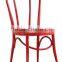 Whole sale cheap steel frame coffee chair with leather cushion T002