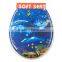 Blue dophlin print plastic toilet seat covers