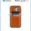 Shenzhen Factory Leather Skin Back Cover for Samsung S6 with Card Slots