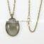 22*29mm New Arrival Vintage Retro Antique Bronze Oval Shaped Zinc Alloy Lovely Bezel Cabochon Pendant Necklace