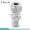 straight union 316 ss male thread tube fittings