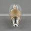 Mingshuai Chandelier LED filament bulb candelebra C35 with plastic gold plated 2W E14 dimmable