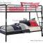 High Quality Black Finish Metal Twin over Twin Bunk Bed