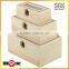 Custom made birch wood gift boxes with window