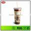 20oz bpa free double wall plastic colorful cup tumbler with screw top lid