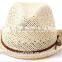 New design custom wholesale trendy fashion lady bowler straw hat