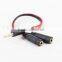 1to 2 audio splitter cable with double color