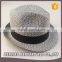 Promotional Foldable Straw Hat Men Women Fedora Cap Trilby Straw Black Band Jazz Hats