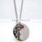 Hotselling Stainless Steel Crystal Girl Charm Pendant With Zircon