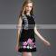 Pretty Steps 2016 Latest Dress Designs,casual dress summer dress black embroidered National dress