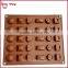 BT0085 30 Holes Silicone Chocolate Molds Whith Circular Shape Heart Shape Rectangle Shape Pyramidal Shape Chocolate Mold