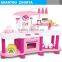 Zhorya children family kitchen toy food many play set