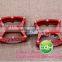 Red color mountain racing bike pedals