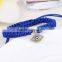 rhinestone evil eye charm macrame bracelet personalized frendship bracelet for promotion gifts