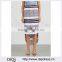 Wholesale Women Apparel Striped Casual Elasticated Waist Navy and White Gauze Skirt(DQE0349SK)