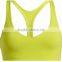 Yellow color sport bra with deep v neck design for leaies