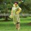 Cheap PE semitransparent Yellow Motorcycle Raincoat