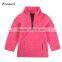  hot sale kids half zipper red girl fleece sweater jacket
