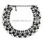Fashion new design white/black opal gem choker necklace for women big brand jewelry