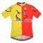 Wholesale china custom 100%polyester sublimation printing red sky coolmax cycling jersey pro team manufacturer for men