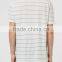 Custom Mens White off Black Stripes t Shirts 100% Cotton Summer Wear T-shirts for Man