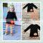 festival clothes baby girl Halloween embordiery with pumpkin kids outfit wholesale children's boutique clothing