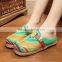 poeny button homemade linen sandals comfortable fisherman shoe folk slippers/Chinese ethnic flavor casual linen shoes