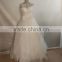 Mermaid Wedding Dress Vintage Inspired Chapel Train Scoop Lace Tulle Charmeuse with Beading Lace bridal gown P087