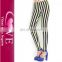 mature women wear slim stripe leggings for women's pants