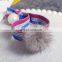 Fashion fur pompom hair band girl fur ball hair elastic mink fur accessory