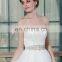 ED Fashion Appliques Pearls Beaded Sweetheart Tiered Puffy Ball Gowns Tulle Wedding Dresses