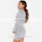 Alibaba express clothes women knit dress in grey marle