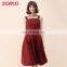 latest sesign off shoulder girls strap dress fashion party wear midi dresses women