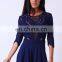 2016 BAIYIMO OEM custom Women Dark Blue Sexy Cut out Lace Jumpsuit China Wholesale