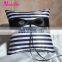 Black and White Striped Wedding Ring Holder Pillow