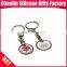 Custom metal shopping trolley coin keychain