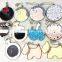 Foldable Cosmetic Makeup Mirror / Small Pocket Size Double Sided Cat Dog Heart Round Shaped Compact Mirror