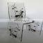 z shape red transparent chair plexiglass chair acrylic cheaper acrylic chair