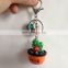 Cute promotion product emulate cactus plants acrylic keychain