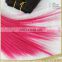Factory wholesale no shedding no tangle virgin remy two tone hair,ombre pink hair