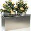 Large indoor copper stainless steel planter box for decor