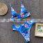 Floral Push Up Brazilian Bikinis Triangle High Cut Bikini Set High Waist Bathing Suit Padded Swimwear Swimsuit Women Bodysuit